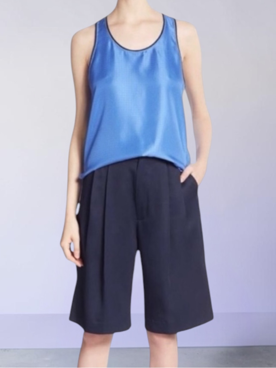 New! Rag & Bone Celeste Combo Teddy Silk Tank Blouse Top Size Small